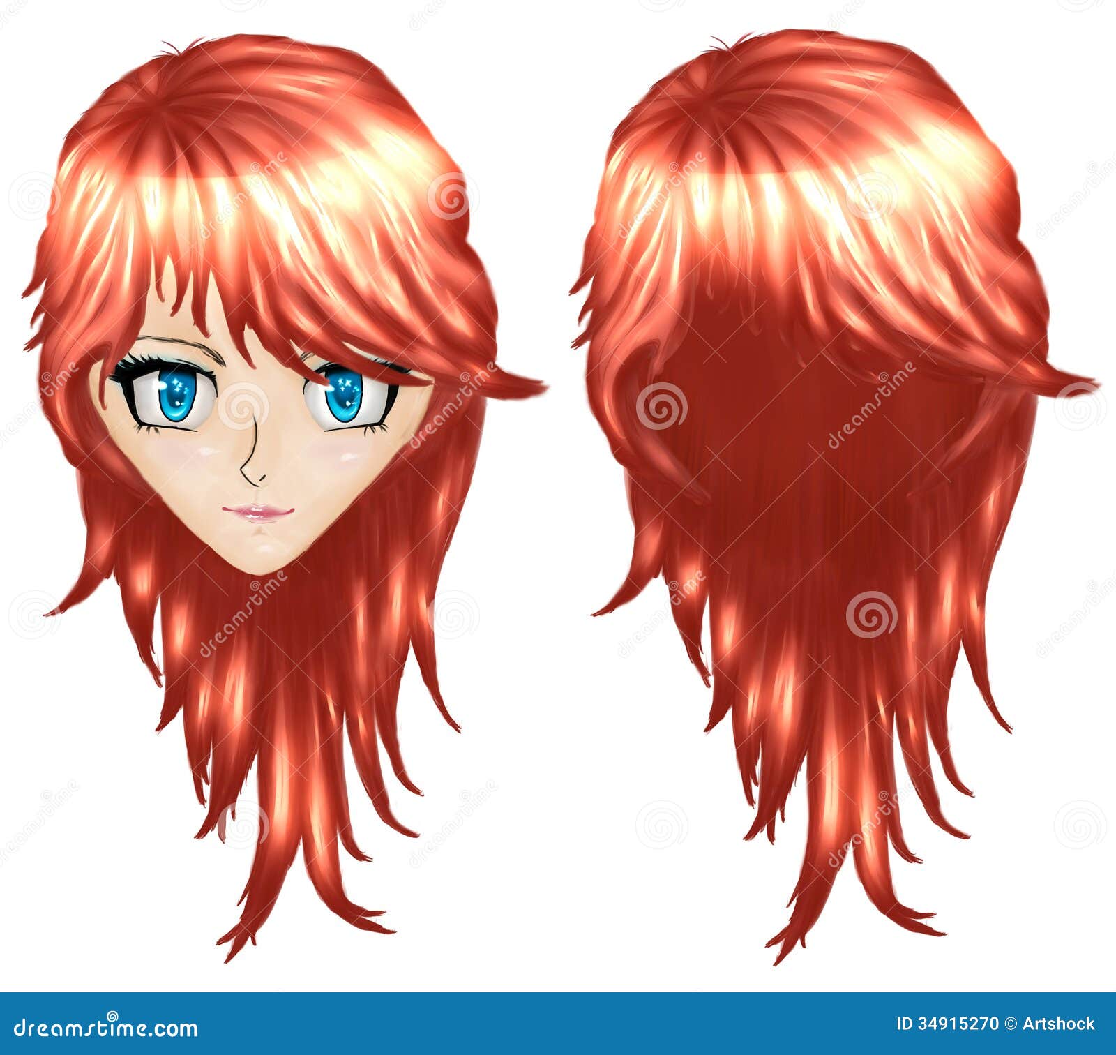 Erza Scarlet cabelo vermelho