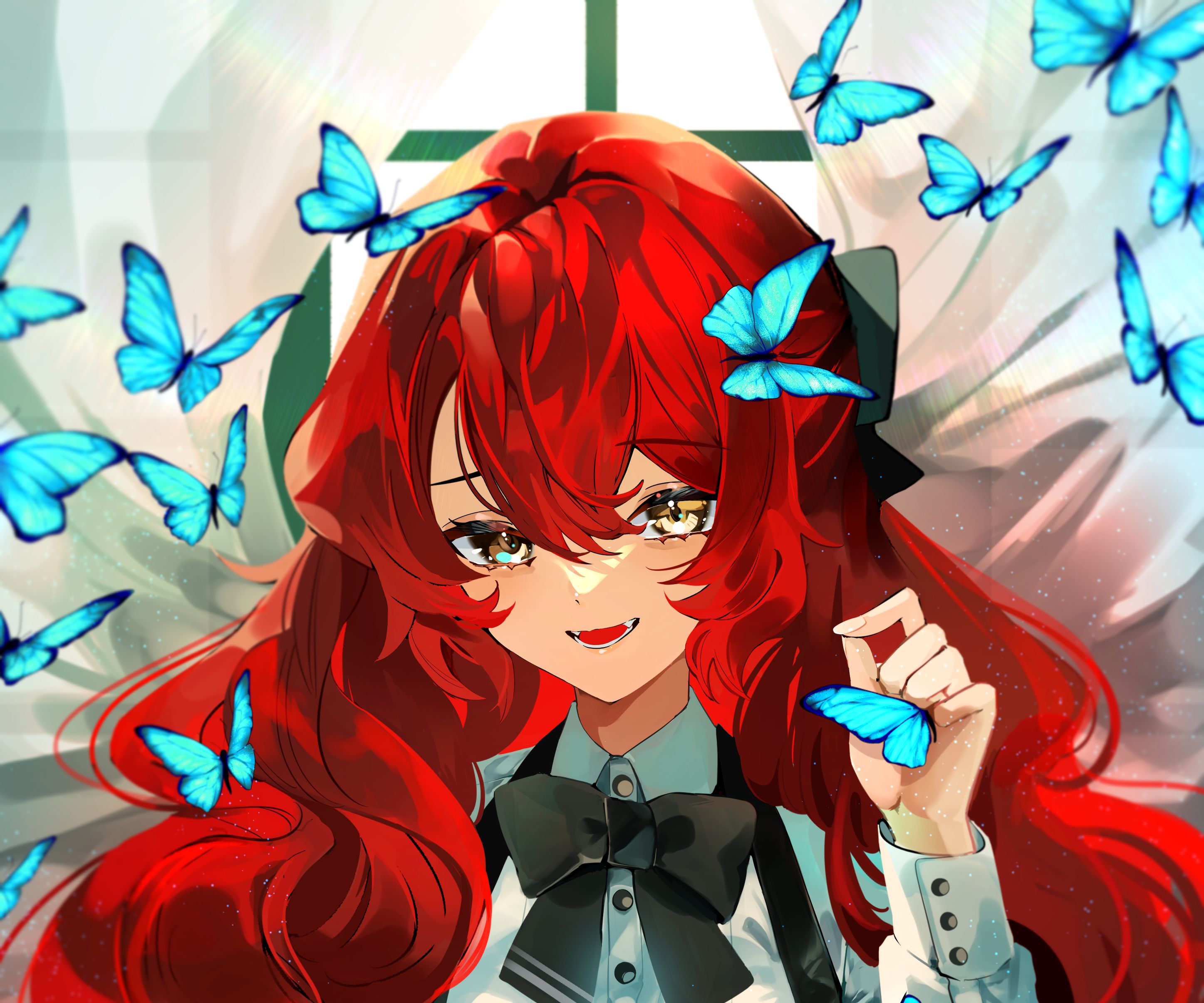 anime cabelo vermelho feminino