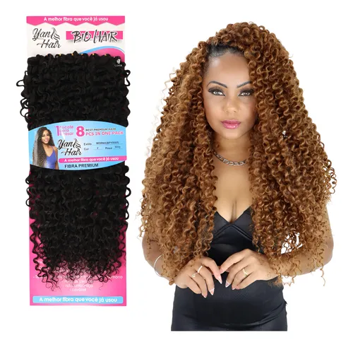 aplique de cabelo cacheado natural