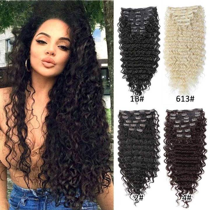 aplique de cabelo cacheado natural