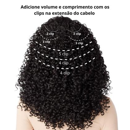 aplique de cabelo cacheado natural