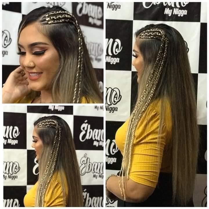 box braids em cabelo liso