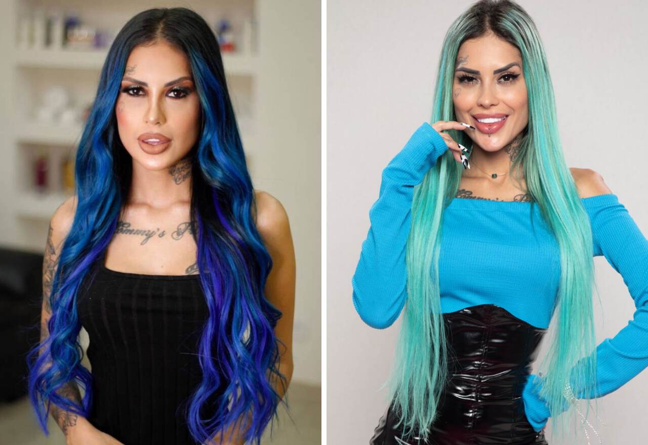 ideias cabelo azul tons e estilos