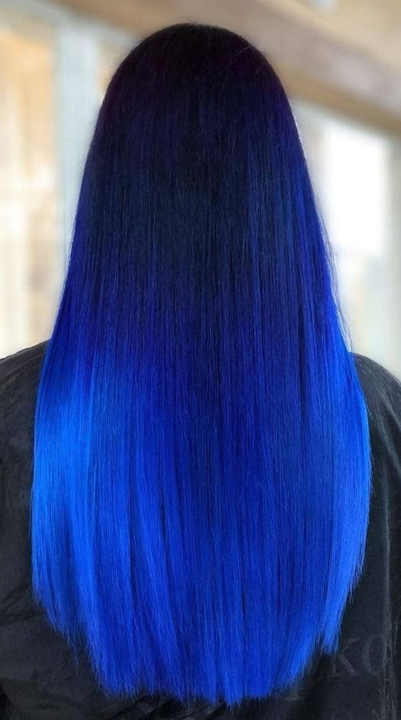 como fazer hidden hair azul em casa
