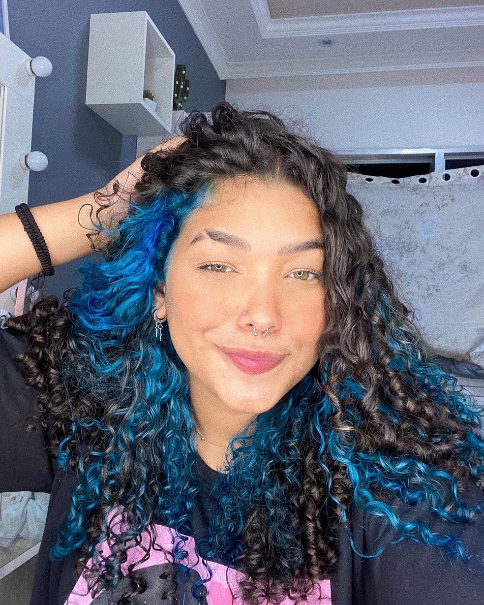 ideias cabelo azul tons e estilos