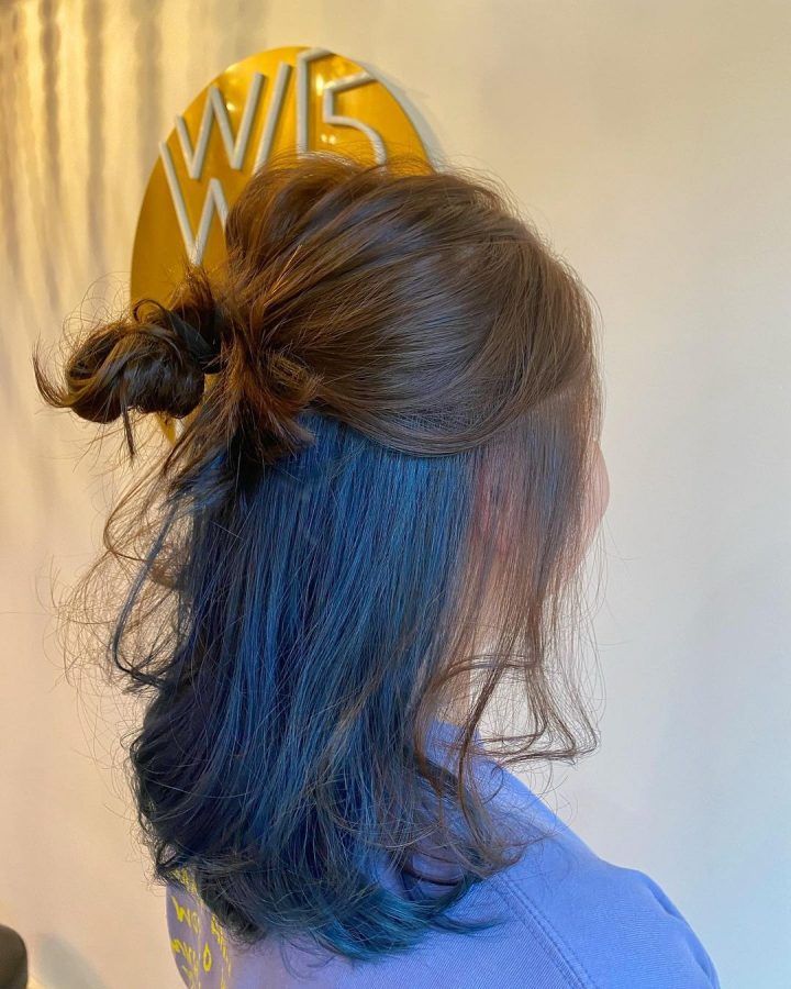 quanto custa fazer cabelo azul por baixo no salão