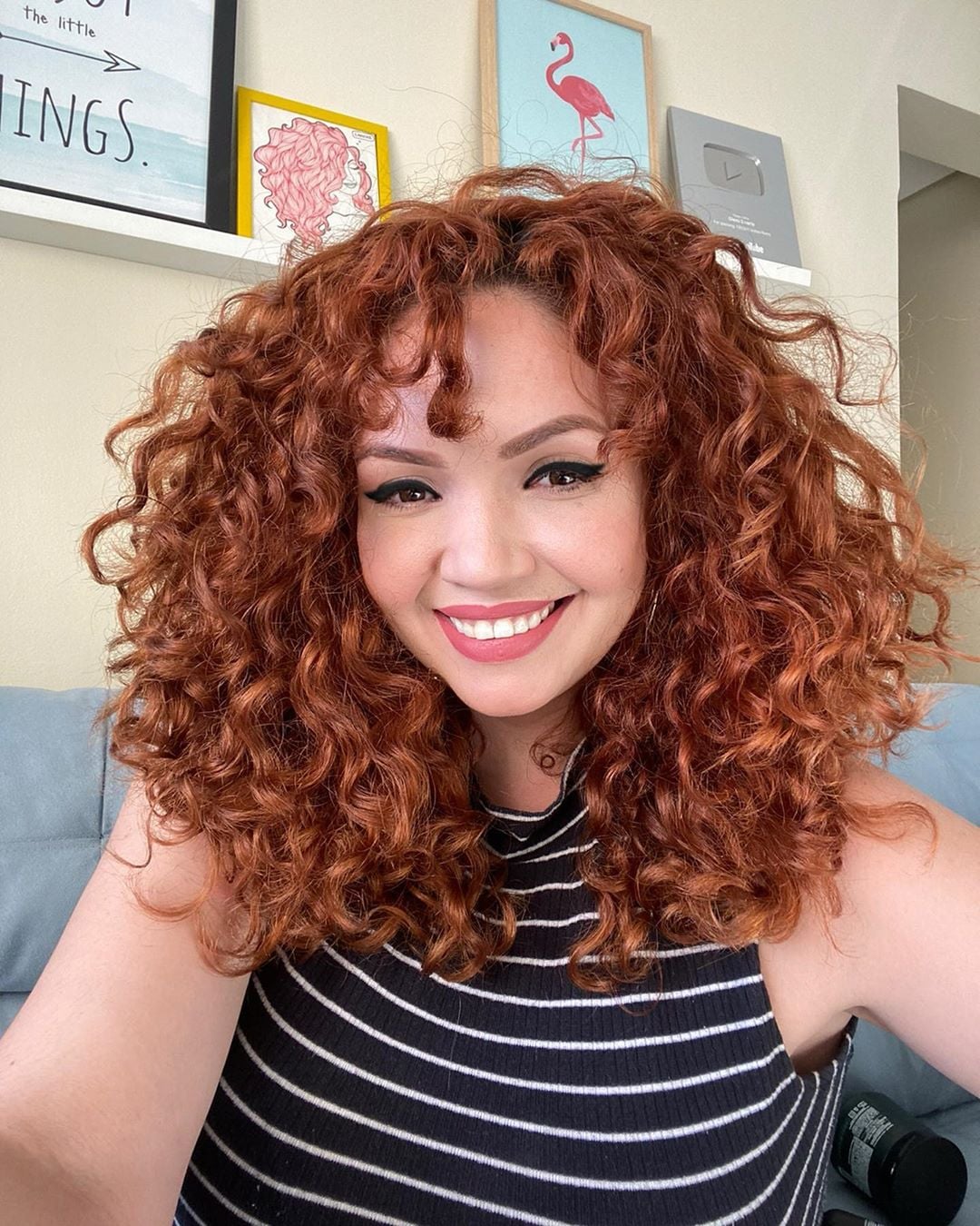 Cabelo Cacheado Ruivo