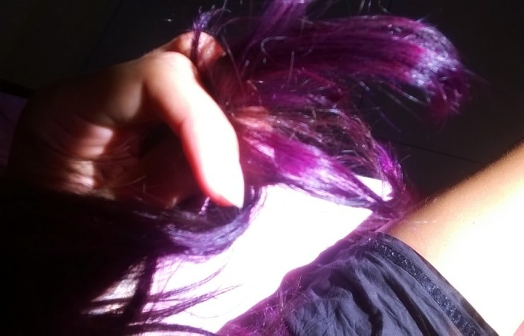cabelo colorido roxo tumblr