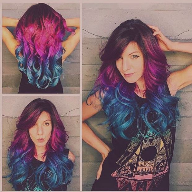 cabelo colorido roxo tumblr