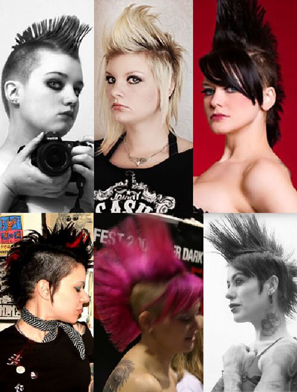 cabelo com moicano feminino