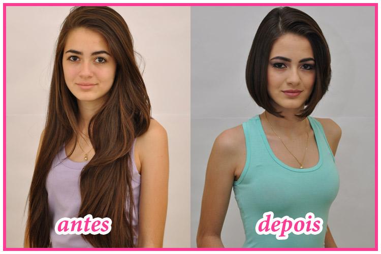 cabelo curto antes e depois