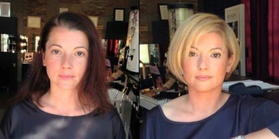 cabelo curto antes e depois