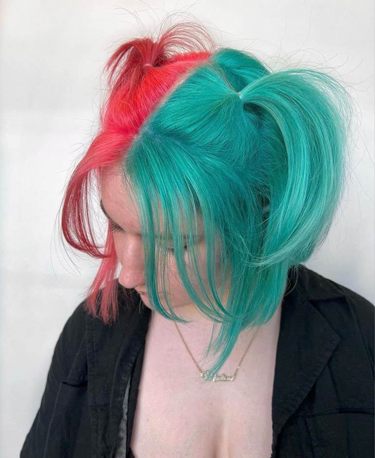 cabelo curto colorido