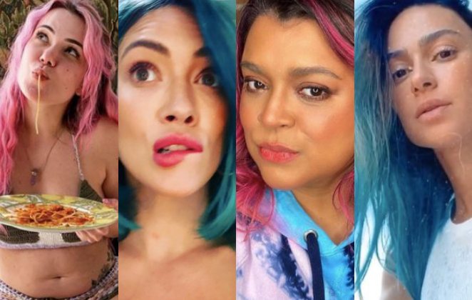 cabelo curto colorido