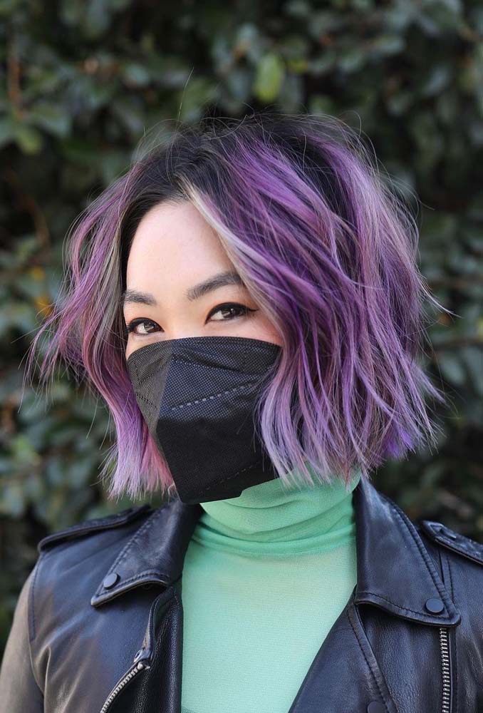 Ombré Roxo ou Mechas Frontais? Escolha a Melhor Técnica para Seu Cabelo Curto
