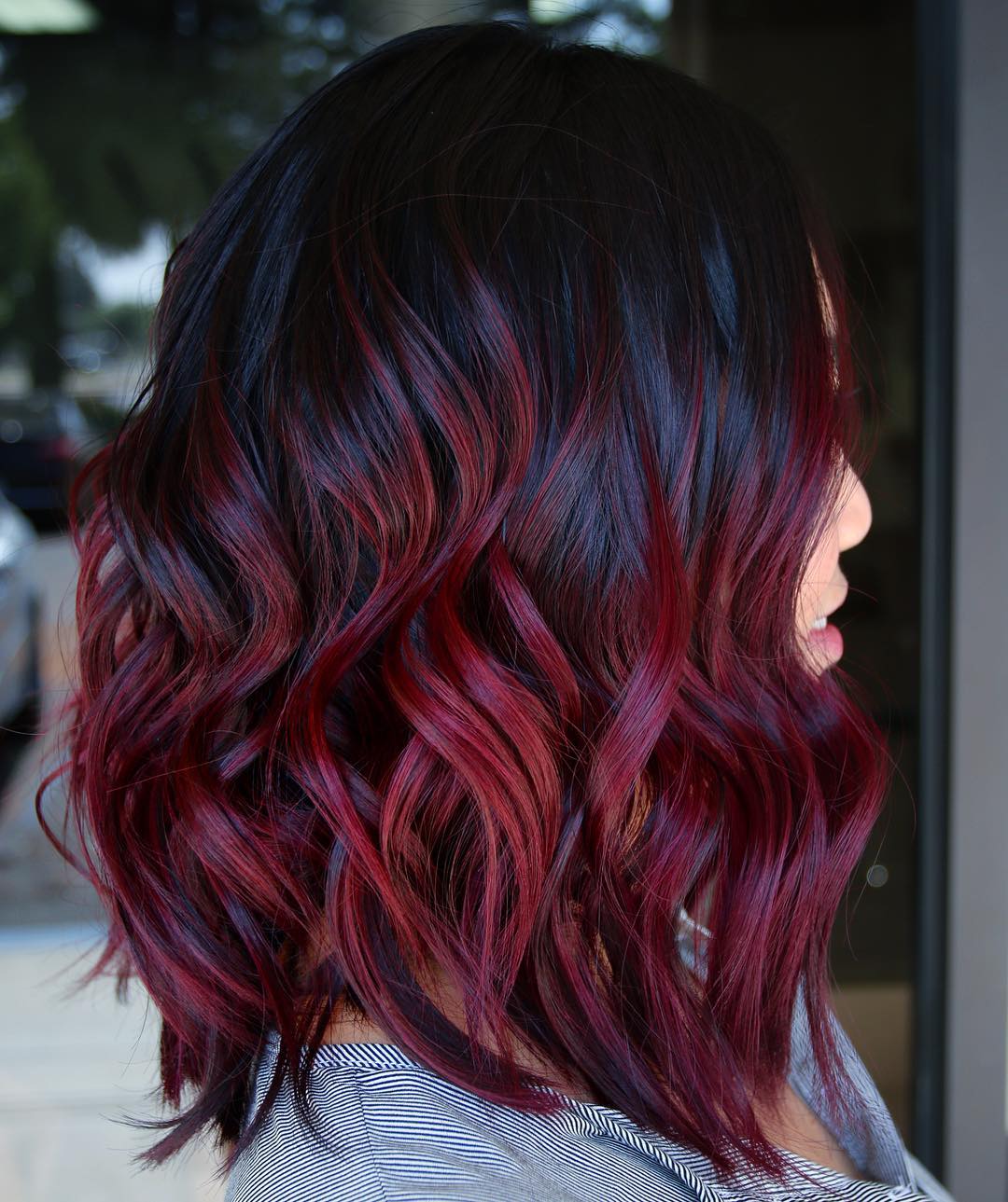 cabelo curto vermelho