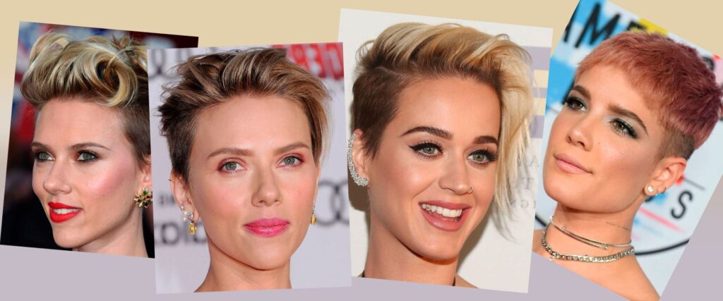 undercut feminino com desenhos florais na nuca