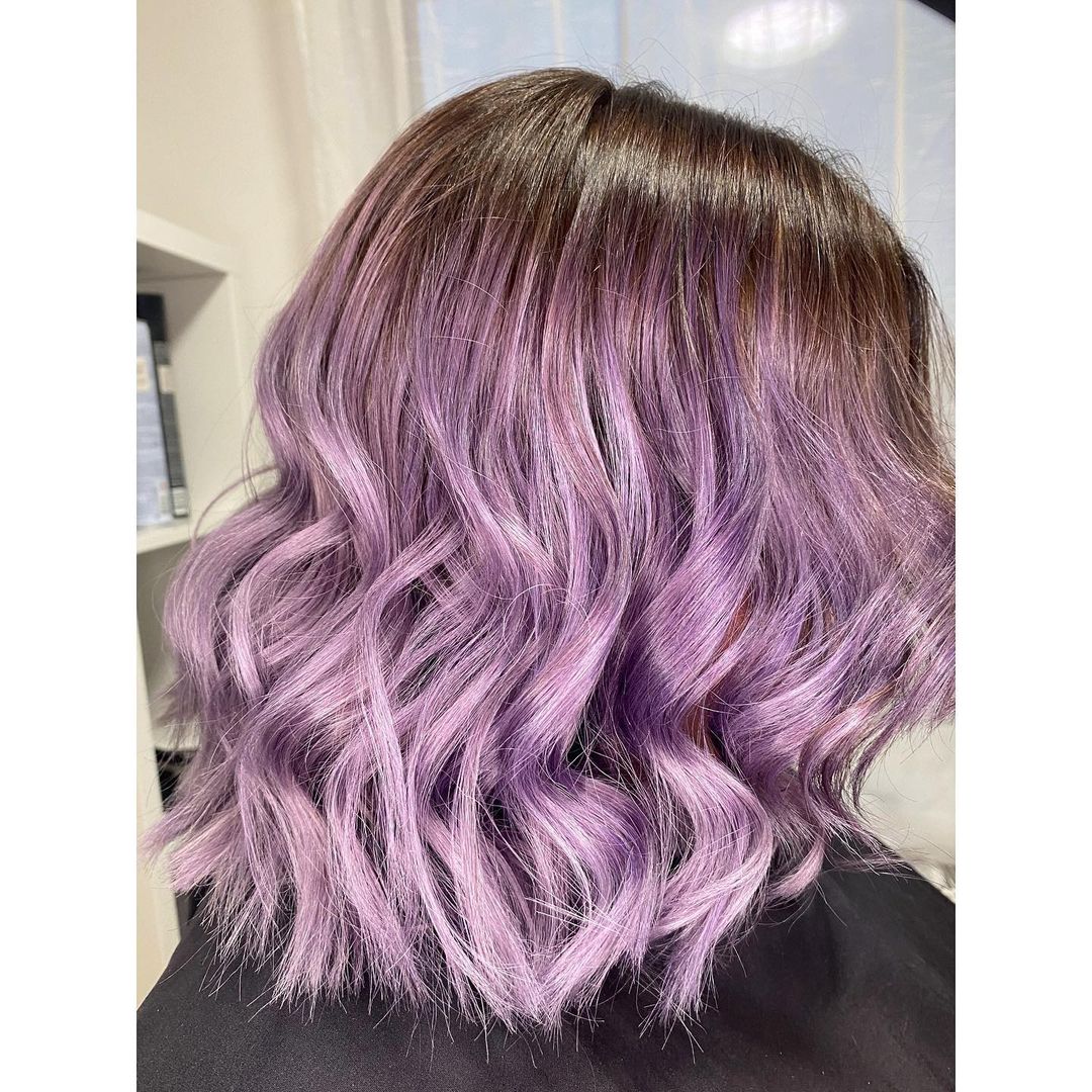 cabelo feminino violeta