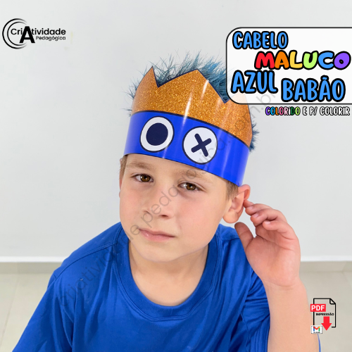 riscos pintar cabelo infantil azul