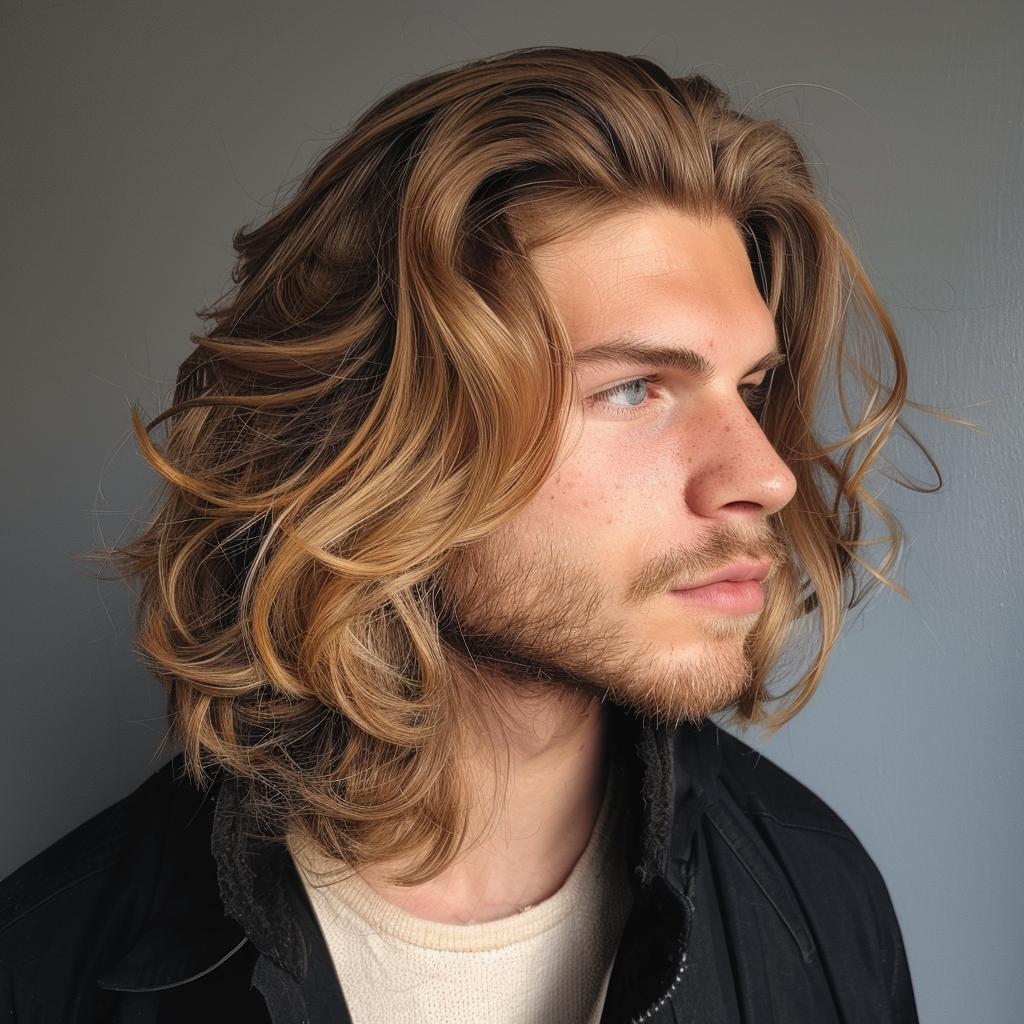 cabelo liso na raiz e ondulado nas pontas masculino