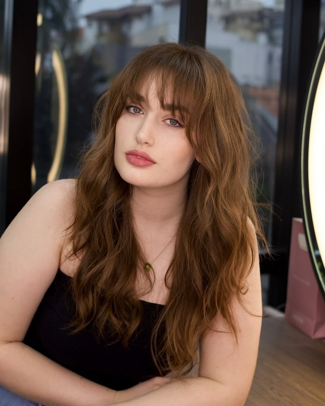 Cabelo Longo Com Franja