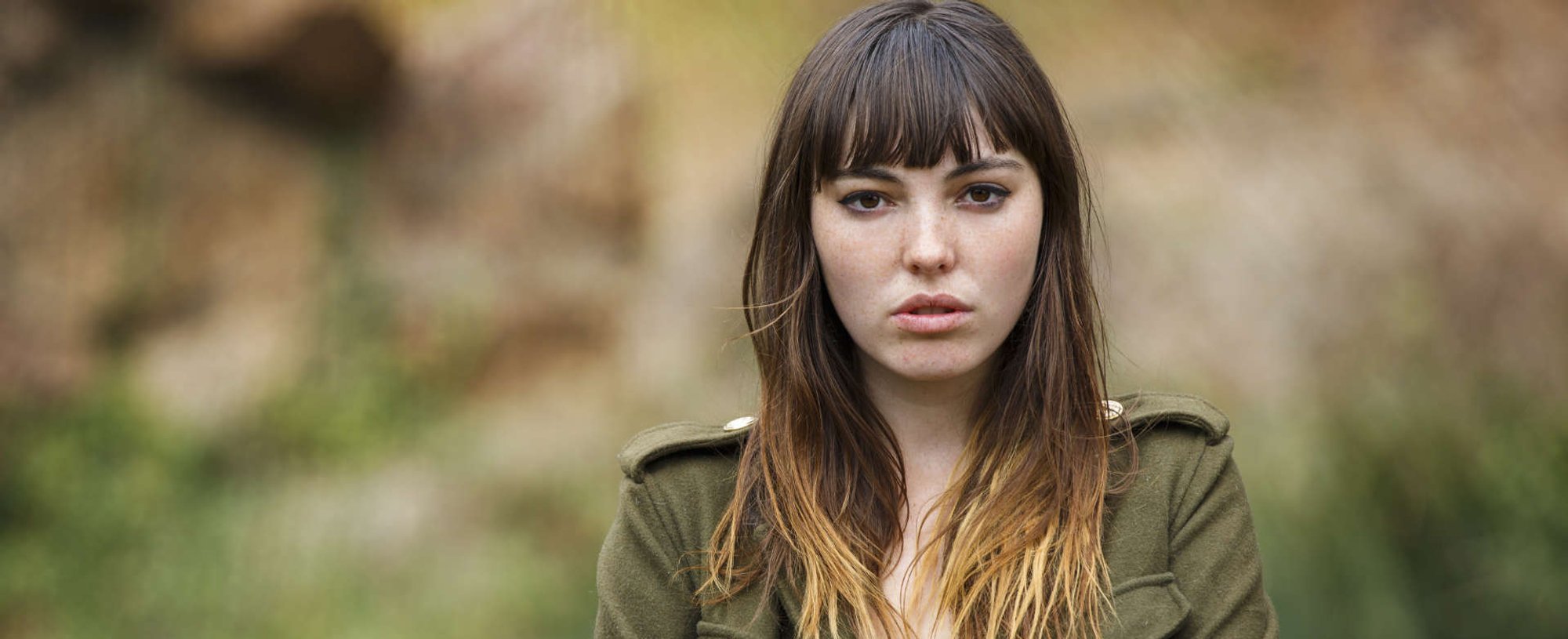 Cabelo Longo Com Franja