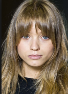 cabelo longo com franja tumblr