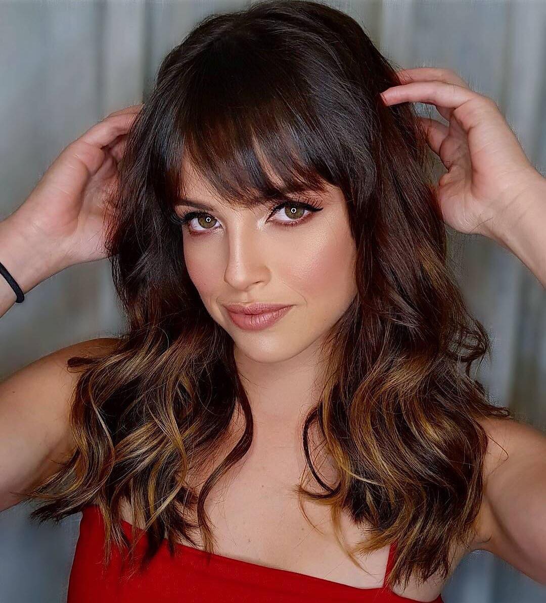 cabelo longo com franja tumblr