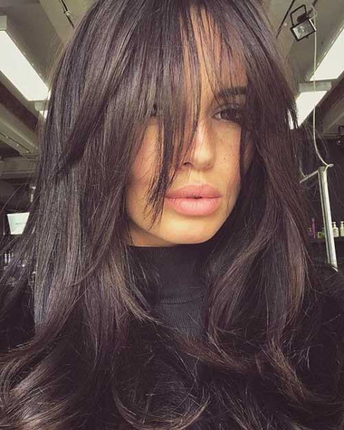 cabelo longo com franja tumblr