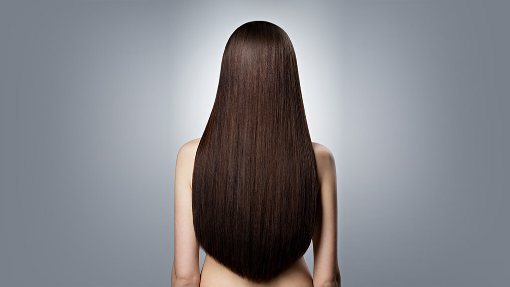 brilho cabelo longo liso