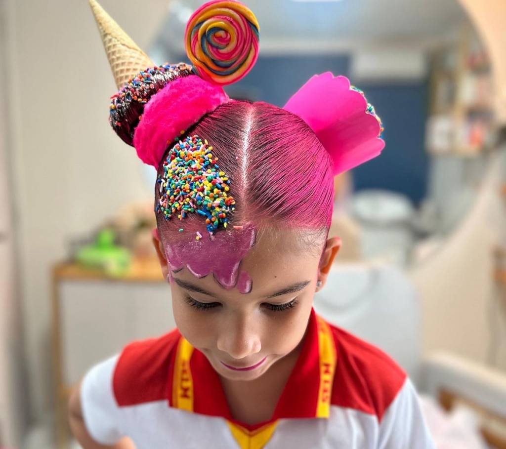 cabelo maluco feminino infantil