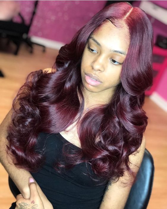 cabelo marsala em negras