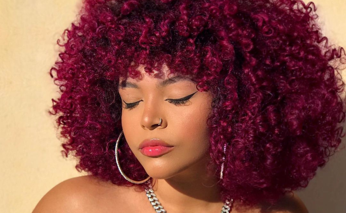 cabelo marsala em negras fotos inspiração