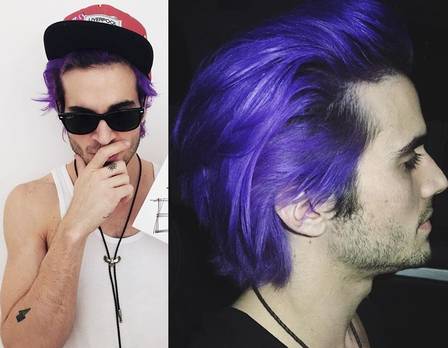 cabelo masculino roxo