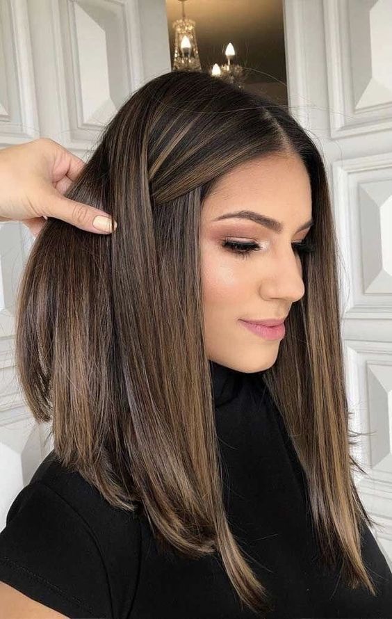 corte médio com pontas em camadas