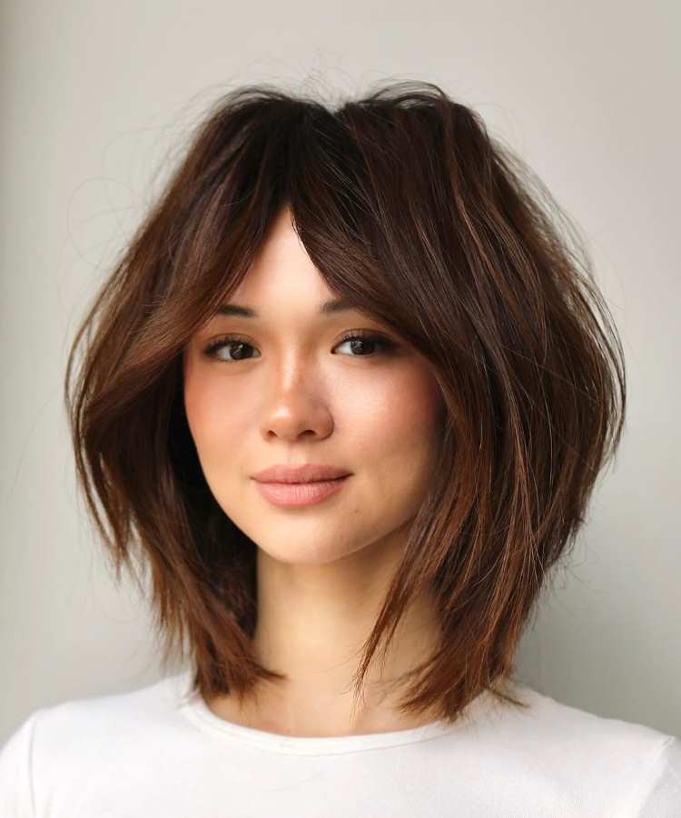 cabelo médio com pontas desconectadas