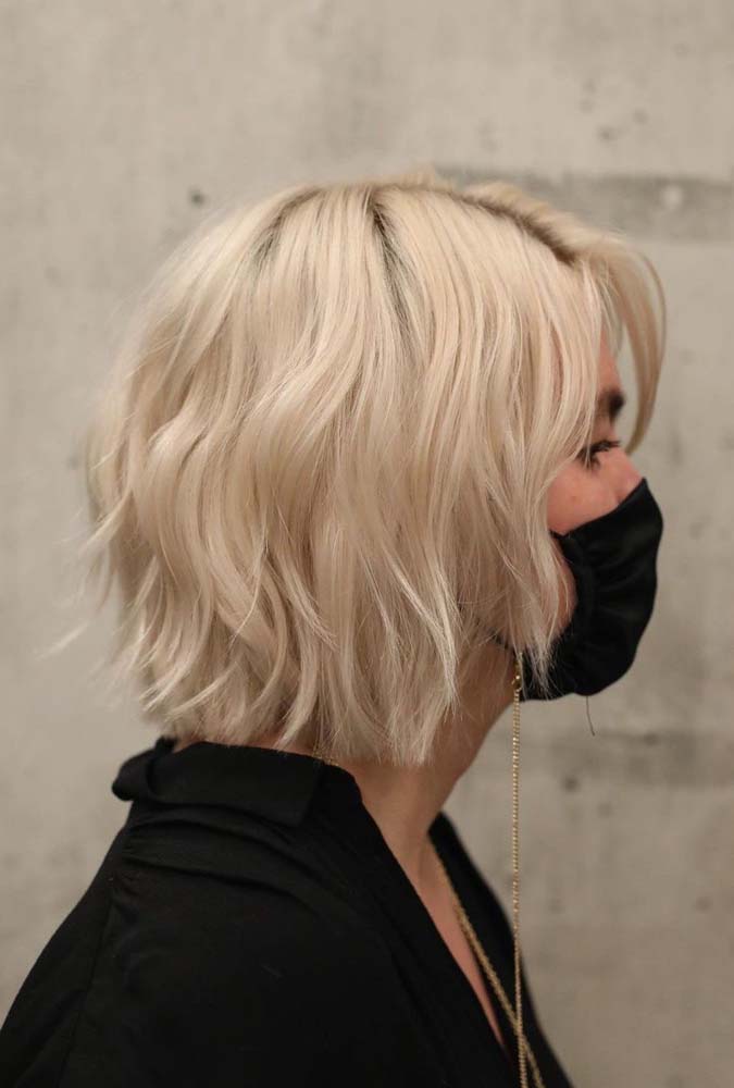 como manter o brilho do cabelo perolado curto em casa