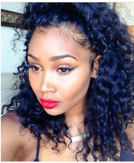 manutenção cabelo preto azulado