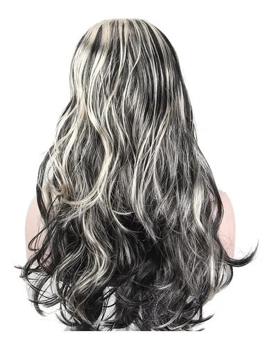 cabelo preto mechas branca