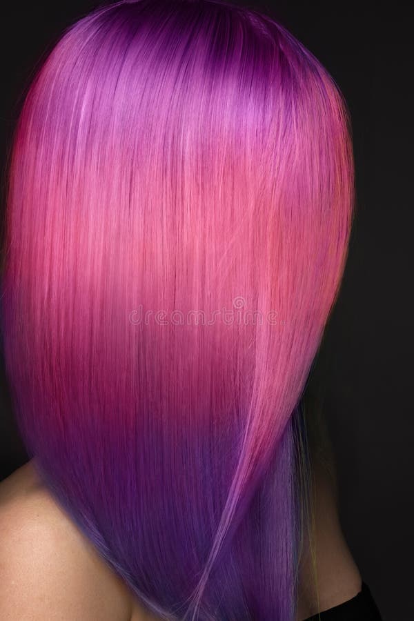 cabelo underlayer rosa e roxo