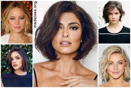 short bob com franja lateral