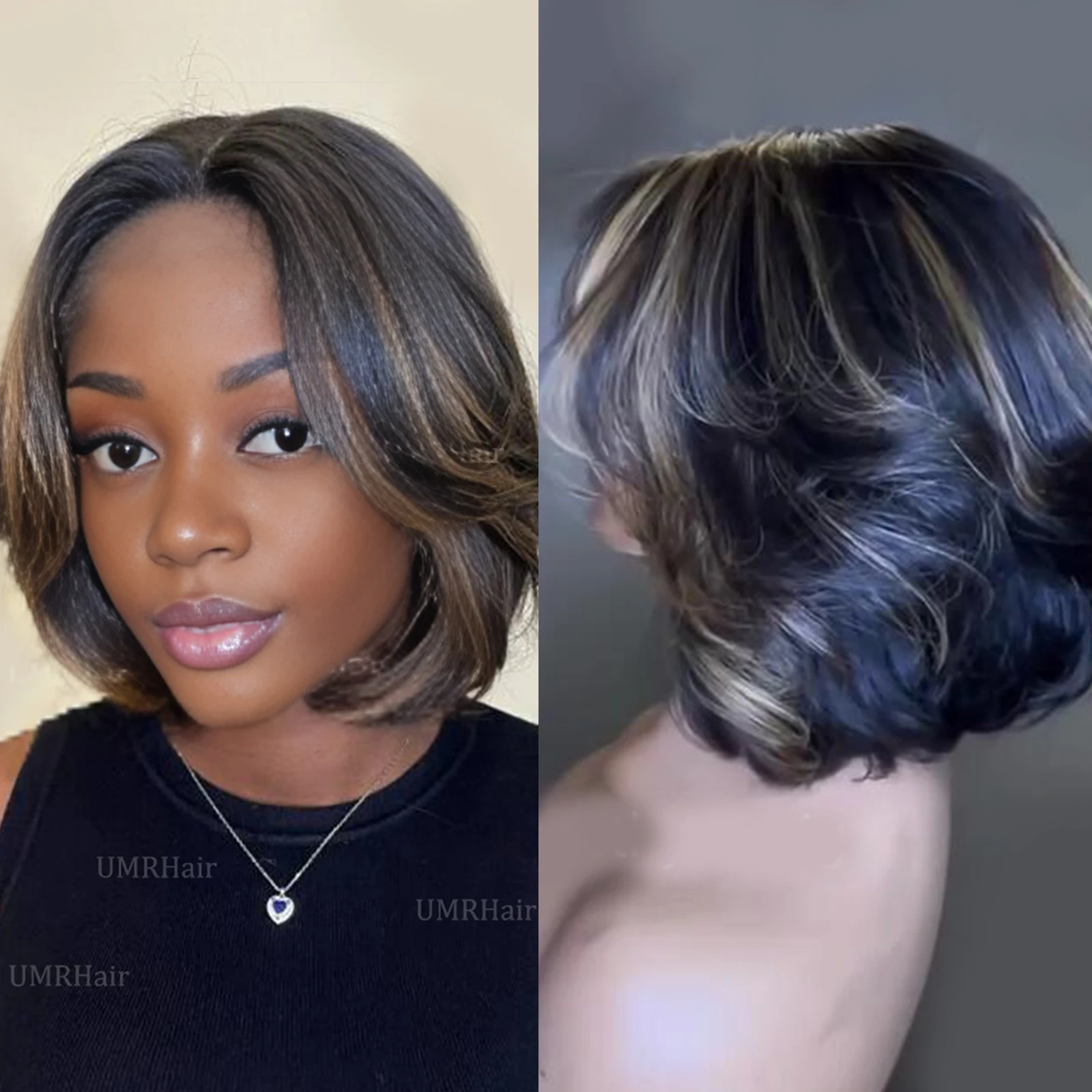 short bob com franja lateral