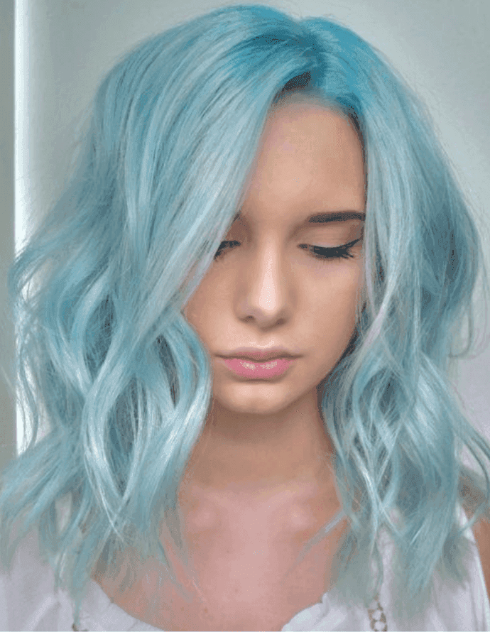 cabelo turquesa pastel