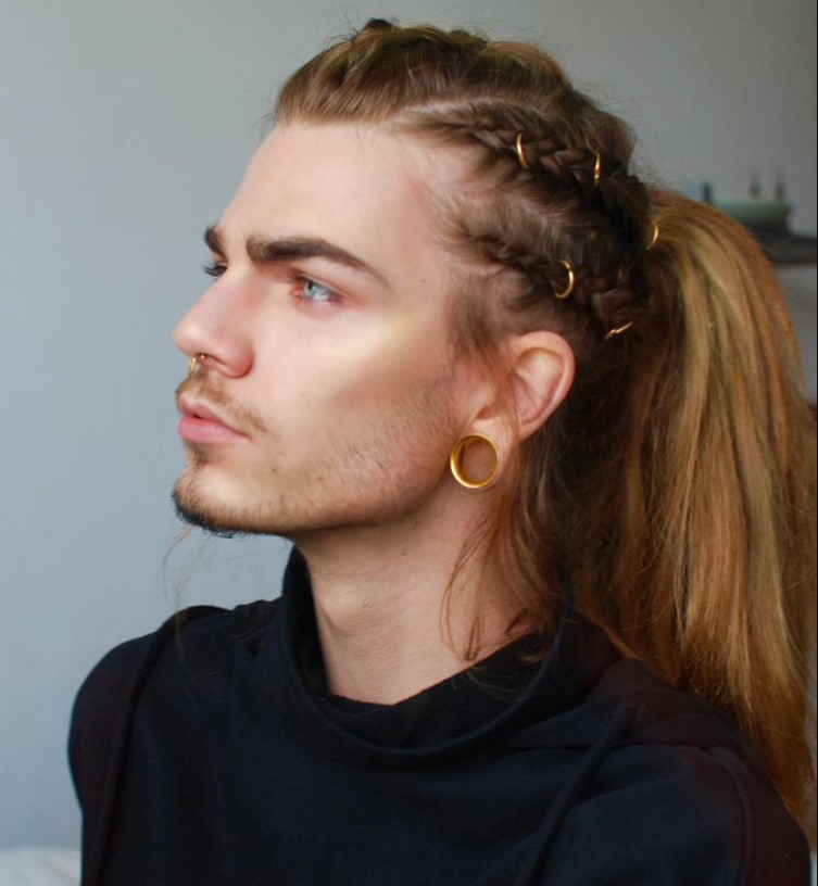 cabelo viking masculino