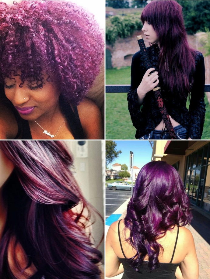 cabelo violeta tumblr