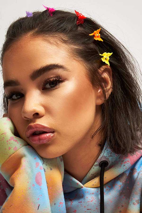 passo a passo coque duplo y2k cabelo cacheado