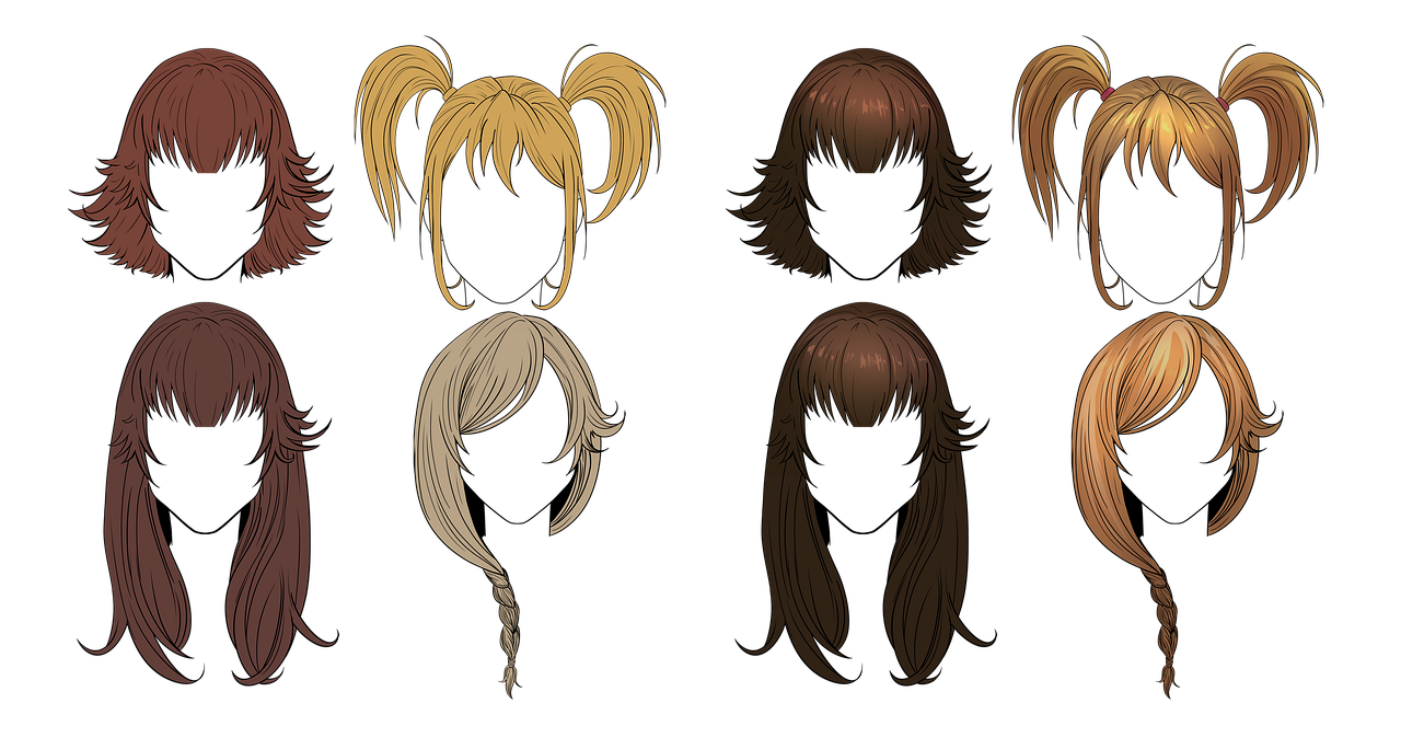 cabelos anime