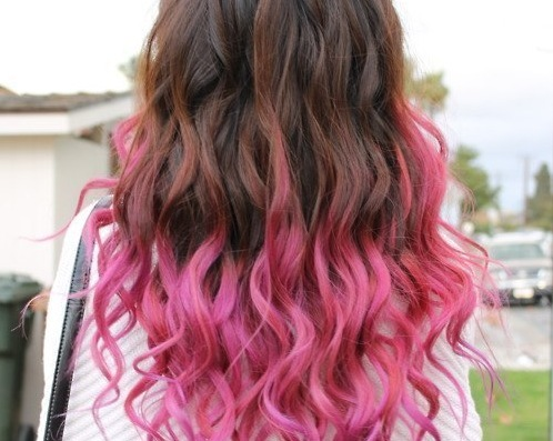 cabelos pintados nas pontas