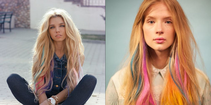 cabelos pintados nas pontas