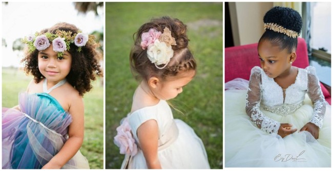 penteado de festa infantil cacheado